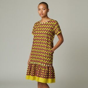 Tangerine - Pink/Yellow Geometric Pattern Dress - Size M
